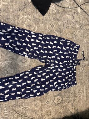 J. Crew Navy Blue Dog-Print Joggers